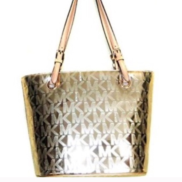 MK gold tote